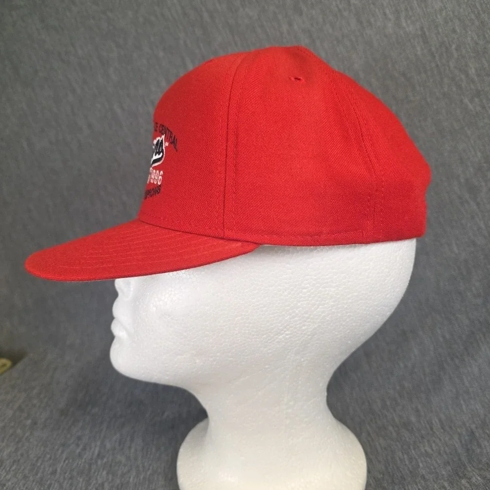 New Era Cleveland Indians Hat Red Snapback 1996 Div Champ Y2K Vintage Made USA‎